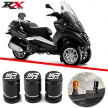 3 Stück für Piaggio MP3 250 300 500 MP3250 MP3300 MP3500 Motorradzubehör Reifenventil Luftanschluss Vorbau Abdeckkappe Stecker Logo