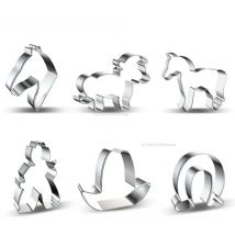 2024 neue Pferd Cowboy Cookie Cutter Form Edelstahl Pony Pferd Cowboy Formen Keks Form Fondant Gebäck Dekor Backen Werkzeug