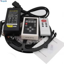 6803 IC Dream Color RGB LED Strip Set 5050 30LED/m IP20/IP67 Waterproof 5M + 133 Program RF Magic Controller + 5a Power Adapter