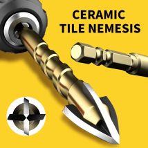 5szt/7szt 3-12mm Krzyżowe wiertło sześciokątne do płytek ceramicznych do otwierania otworów w płytach ceramicznych, zestaw bitów z twardego stopu węglika wolframu