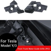 Für Tesla Modell 3 Highland 2024 Motorhaube Wasser Barriere Box Modell Y Schutt Filter Anti Verstopfung Auto Vorderen Kofferraum Wasser Guide grille