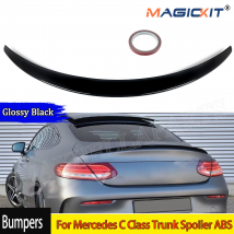 AMG Stile W205 C205 Per Mercedes Classe C Tronco Spoiler ABS Auto Coda Labbro Ala Nero Lucido 2