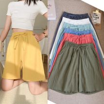 Frauen Baumwolle Shorts Sommer Casual Solide Zwei Taschen Shorts Hohe Taille Lose Shorts Für Mädchen Weiche Coole Weibliche Shorts