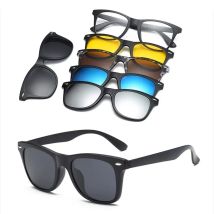 6 In 1 Benutzerdefinierte Männer Frauen Polarisierte Optische Magnet Sonnenbrillen Clip Magnet-Clip auf Sonnenbrillen Polaroid Clip auf Sonnenbrille rahmen