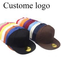 Custom Logo Print Snapback Hat  Fashion Outdoor Sunshade Hat Solid Color Breathable Logo Embroidery Hip Hop Sports Baseball Caps