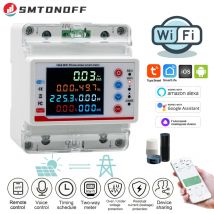 Tuya Smart Life  WiFi Single Phase 100A Energy monitor Two-way Prepaid Meter Auto-reclosing Voltage Current Protector Timer