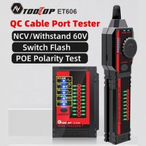TOOLTOP ET606 Netzwerkkabeltester POE-Test 3 km Digitale Kabelverfolgung Kreuz Kurzschlussprüfung Crystal Port RJ45/RJ11 Tester