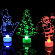 Mini luci notturne a LED luci lampeggianti colorate lampada pupazzo di neve ornamento di natale festa di compleanno decorazioni di capodanno illuminazione festiva