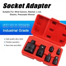 Juego de adaptadores convertidores de enchufe para herramientas de mano, adaptador reductor 1/4 1/2 3/8 3/4 para herramientas de reparación de taller de bicicletas de automóvil