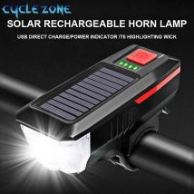 Solar Bicycle Light USB Akumulator Power Display MTB Mountain Road Bike Lampa przednia z tubką Latarka rowerowa