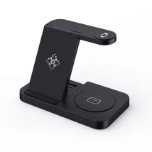 4 in 1 Foldable Wireless Charging Station For iPhone 16 15 14 13 12 Apple Watch 7/6 For Samsung Galaxy Watch Chargers 4/3