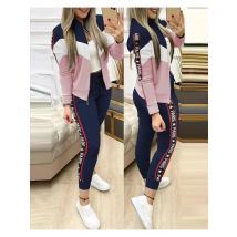 Mode Trainingsanzug 2 Stück Set Herbst Winter Zipper Jacke + Lange Hosen Sport Anzug Weibliche Sweatshirt Sportswear Anzug Für Frau