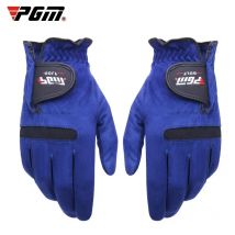 Guanti da golf da uomo PGM Guanti da golf sportivi in tessuto di superfibra blu Indossare una sola mano sinistra destra Traspirante antiscivolo Protettivo ST004
