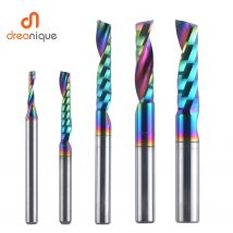 1 szt. Frez spiralny z węglika spiekanego AAAAA, jednopiórowy, 3.175, 4, 5, 6mm, do aluminium, frez do drewna, akrylu, powłoka DLC