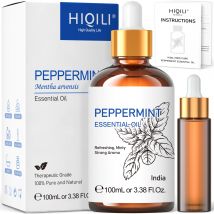 HIQILI 100ml olio essenziale di menta piperita sandalo eucalipto limone per diffusore, umidificatore, aromaterapia, produzione di candele, massaggio