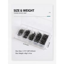 50pc/box Stainless Steel Fishing Connector Pin 4# 6# 8#10#12# Bearing Rolling Swivel with Snap Fishhook Lure Accessories