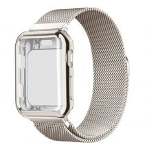 TPU-Gehäuse + Milanese-Schlaufe für Apple Watch Band 44 mm 40 mm 45 mm 46 mm 49 mm 42 mm 41 38 mm Armband iWatch Serie 10 9 8 SE Ultra 2 Armband