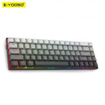 E-YOOSO Hz-68 RGB USB Mini tastiera da gioco meccanica cablata 8K RT Interruttore magnetico 68 tasti per computer PC portatile cavo staccabile