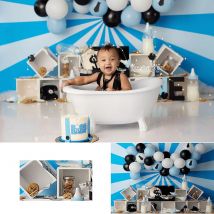 Chef Baby Dusche Hintergrund Kinder Kuchen Smash Fotografie Requisiten Kind 1. Geburtstags feier Fotoshooting Studio Hintergründe