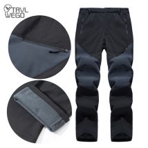 TRVLWEGO Winter Herren Trekkinghose Sport Wandern Camping Fleece Wasserdicht Radfahren Sehr warme Verdickungshose