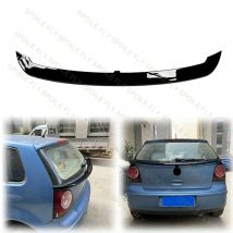 2003 bis 2008 neues Design für Volkswagen VW Polo MK4 9N 9N3 Heckspoiler Mid Wing Lip ABS Heckkoffer Body Kits Trim Glanz Schwarz
