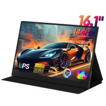 ZEUSLAP Monitor portatile da gioco ultrasottile da 16,1 pollici 144 Hz 100% sRGB per telefono, Nitendo Switch, laptop, PC Secondo schermo esteso