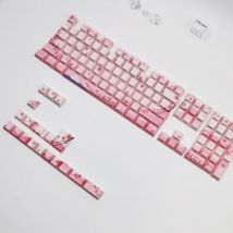 Blossom Keycap Side Print Cherry Profile PBT Doubleshot Shine Through Keycap Mechanische Tastatur Tastenkappen 127 Tasten
