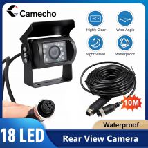 Camecho Reverse Night Vision Wasserdichte Backup-Rückfahrkamera + 10 m Luftfahrt 4-poliges Anschlusskabel für Bus, Wohnmobil, LKW, Anhänger