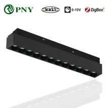 Oświetlenie LED na szynie magnetycznej 12W 18W 24W 36W Bez głównego światła, do salonu, sypialni, liniowa lampa magnetyczna 48V, ściemnialna, Zigbee Dali