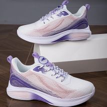 Damen-Laufschuhe, Mesh, leicht, atmungsaktiv, rutschfest, Air-Mesh, Freizeitschuhe, Damen, Outdoor, weiche Schnür-Sportschuhe für Damen