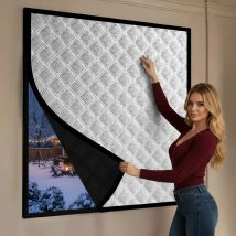 1P No-Drill Thermal Window Film Thickened Self-Adhesive Insulation Cover Easy Install Cold-Blocking Design for Warm Winter Home