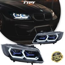 TYPY Lampada Frontale per BMW E90 Faro A LED 2005-2012 Fari 320i 325i 318i DRL Segnale di Girata Fascio Alto Angelo Occhio Lente Del Proiettore