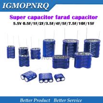 1PCS Superkondensator Farad-Kondensator Kombinationstyp 5,5V 0,5F 1F 2F 3,5F 4F 5F 7,5F 10F 15F