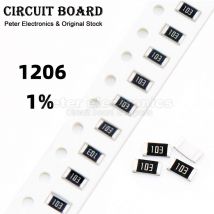 100szt 1% 1206 SMD rezystor 0R ~ 10M 1/4W 0.1 1 10 100 150 220 330 ohm 1K 2.2K 4.7K 10K 100K 1R 10R