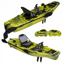 290mm Pro Angler 10FT LLDPE 1 Person Single Two Foldable Fishing Pedal Plastic Modular Ocean Kayak With Fin Drive