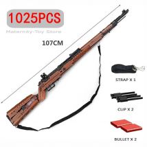 Mould King Mauser Kar98K Bausteinmodell WW2 Waffen Serie Schweres Scharfschützengewehr Montieren Sie Ziegel Schießspielzeug Kindergeschenke