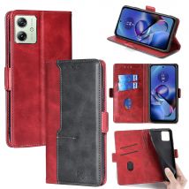 Business Fall Prävention Leder Brieftasche Fall für Motorola G34 G84 G54 G24 G14 G04 4G G Stylus 2024 5G Magnet buch Stil Fall