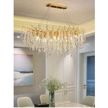 Modern Luxury Crystal Chandelier Living Dining Room Bar Bedroom Led Pendant Lamp Home Deco Indoor Lighting Hanging Light Fixture