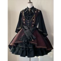 ~Fallen Moon Rule~Military Lolita Vest Dress Coat Retro Knight SK Shirt by SilentMars Pre-order