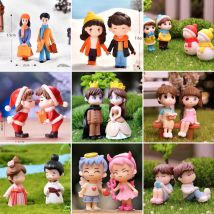 Hochzeit Dekor Mini Puppe Figur Liebhaber Figuren Paar Miniatur Junge Mädchen Modell Prinzessin Fee Garten Gnome Valentinstag Geschenk