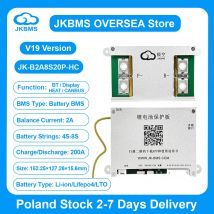 JIKONG B2A8S20P-HC Smart BMS 3S 4S-8S BT RS485 Heat CAN 12V-36V 2A 200A Bilanciamento attivo BMS per Li-ion Lifepo4 Lto Batteria