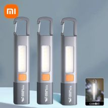 New Xiaomi Portable LED Flashlight USB Rechargeable with Hook Zoomable Torch Outdoor Camping Hiking Long-range Emergency Lantern