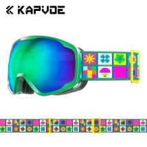 KAPVOE Nuovo Inverno All'aperto Bambini Motoslitta Snowboard UV400 Occhiali da sci Ragazzi Anti-appannamento Occhiali da sci Maschera protettiva sportiva