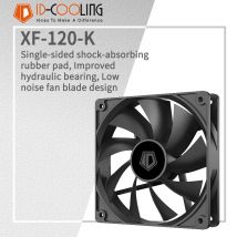 ID-COOLING XF-120-K Simplicity Efficiency PC Gamer Computer Case Fan 12V 4Pin PWM regola la velocità ventola di raffreddamento seriizzabile