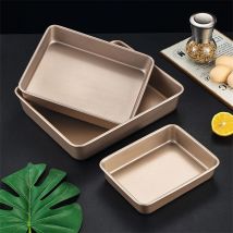 Rechteckige Brotform, golden, antihaftbeschichtet, Kohlenstoffstahl, für Laib, Kuchen, tiefe Backformen, Form, Gebäck, Kekse, Tablett, DIY-Backzubehör