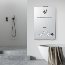 VEVOR Scaldabagno GPL 6L-18L Scaldabagno a propano Display a LED e manopole di controllo e protezione dal surriscaldamento per cucina Bagno