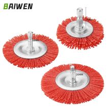 Nylon Flache Bürste Schleif Draht Rad Für Bohrer Dreh Werkzeug Holz Polieren Entgraten Pinsel 50/75/100mm Winkel Grinder Werkzeug