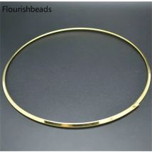 Vergoldung Farbe Metall Runde Kreis Halskette Halsband Teile Halskette Ketten Schmuck Erkenntnisse 20 teil/los