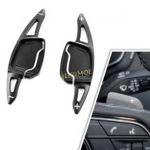 Aluminum Interior Steering Wheel Paddle Shifter Extension For Audi A3 A4 B9 A5 A6 C8 A7 2020 2021 2022 2023 Black Accessories