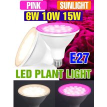 E27/E26 LED Grow Light Full Spectrum Plants Lamp Indoor Flower Potted Succulent Hydroponics Cultivation Fill Lighting 6W 10W 15W